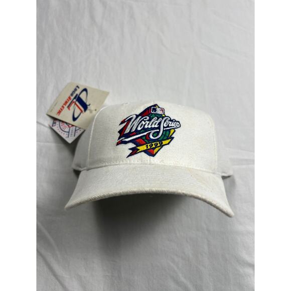 1999 World Series Logo Athletic Snapback Hat | White MLB Baseball Cap | - Picture 1 of 5